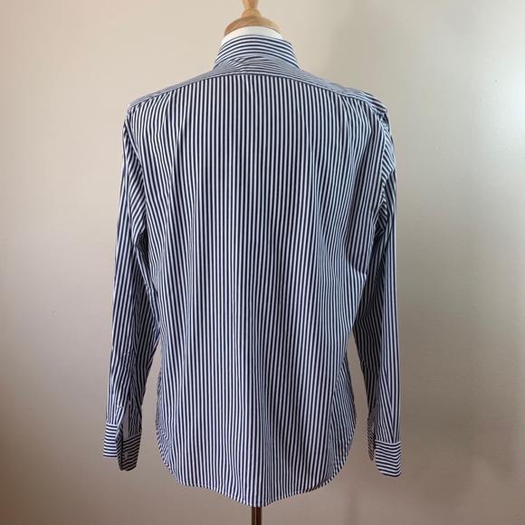 J. Crew Mens Silk Striped Slim Dress Shirt - Picture 5 of 7